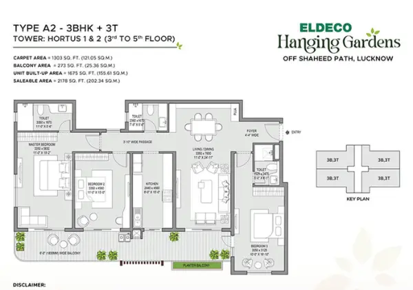 Eldeco Hanging Garden Floor Plan